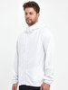 White Sweat Shirt Hoody Zip