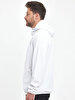 White Sweat Shirt Hoody Zip