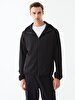 Black Sweat Shirt Hoody Zip