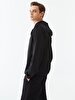 Black Sweat Shirt Hoody Zip