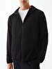 Black Sweat Shirt Hoody Zip