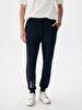 Written Waist Elastic Black Tracksuit