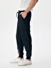 Written Waist Elastic Black Tracksuit