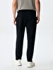 Basic Waist Elastic Black Tracksuit