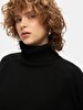 Basic Turtle Neck Long Sleeve Knitwear Black Pullover