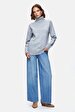 Basic Turtle Neck Long Sleeve Knitwear Grey Pullover