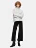 Oversized Turtle Neck Long Sleeve Knitwear Grey Pullover