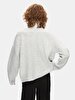 Oversized Turtle Neck Long Sleeve Knitwear Grey Pullover