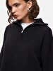 Zipper Collar Long Sleeve Knitwear Black Pullover