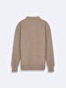 Polo Turtle Neck Zipper Closing Knitwear Grey Pullover