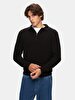 Polo Turtle Neck Zipper Closing Knitwear Black Pullover
