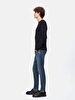 Ribbed Crew Neck Long Sleeve Knitwear Black Pullover