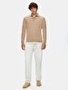 Straight Polo Buttoned Knitwear Grey Pullover
