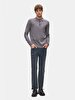 Straight Polo Buttoned Knitwear Grey Pullover