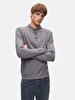 Straight Polo Buttoned Knitwear Grey Pullover