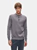 Straight Polo Buttoned Knitwear Grey Pullover