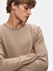 Basic Crew Neck Long Sleeve Knitwear Grey Pullover