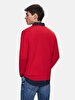 Basic Crew Neck Long Sleeve Knitwear Red Pullover