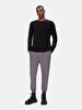 Basic Crew Neck Long Sleeve Knitwear Black Pullover