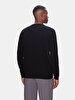 Basic Crew Neck Long Sleeve Knitwear Black Pullover