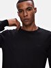 Basic Crew Neck Long Sleeve Knitwear Black Pullover