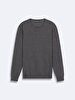 Basic Crew Neck Long Sleeve Knitwear Anthracite Pullover