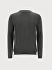 Basic Crew Neck Long Sleeve Knitwear Grey Pullover