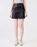 Straight Zipper Closing Mini Black Skirt