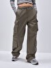 Detailed Cargo Green Trousers