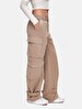Detailed Cargo Grey Trousers