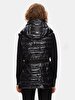 Straight With Hood Zipper Closing Black Vest