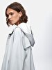 Straight With Hood Snaps Grey Jacket