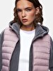 Zipper Closing Li̇ghtly Padded Pink Vest