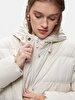 With Hood Puffer Beige Coat