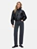 Oversized With Hood Black Jacket