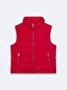 Hidden With Hood Puffer Red Vest