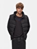 Hidden With Hood Puffer Black Vest