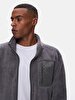 Straight Collar Straight Grey Jacket