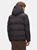 With Hood Puffer Black Coat