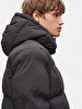 With Hood Puffer Black Coat