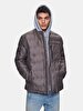 Crew Neck Straight Brown Coat