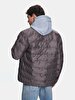 Crew Neck Straight Brown Coat