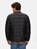 Crew Neck Straight Black Coat