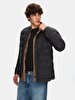 Crew Neck Straight Black Coat