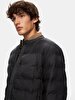 Crew Neck Straight Black Coat