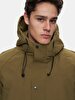 With Hood Technical Green Coat