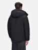 With Hood Technical Black Coat