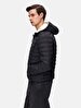 With Hood Straight Black Coat