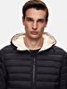 With Hood Straight Black Coat