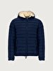 With Hood Straight Navy Coat